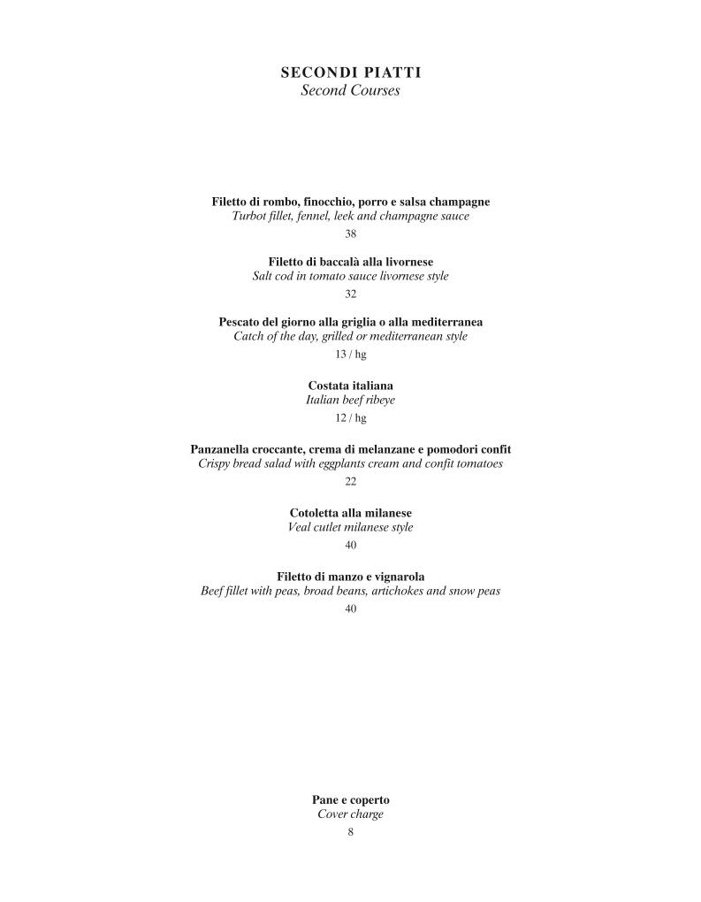 Menu di Da Giacomo Arengario 