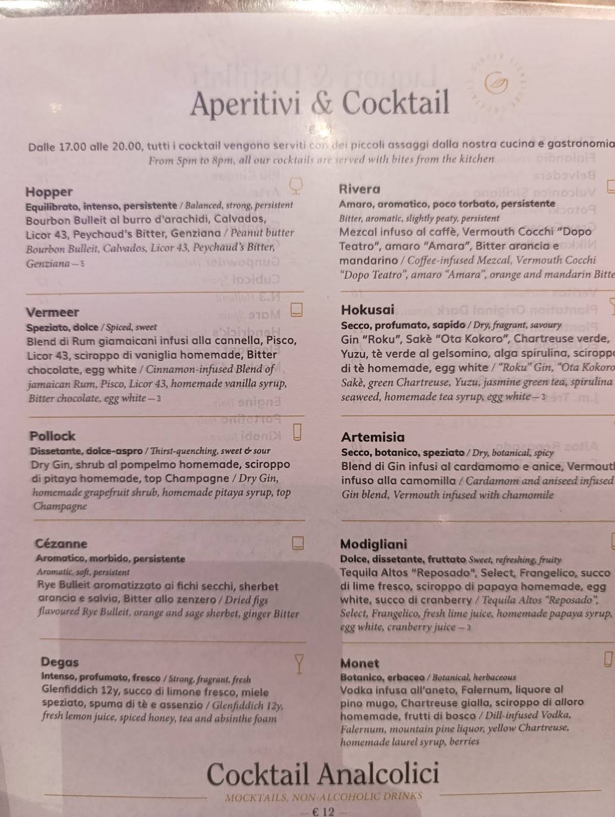 Menu di Ginger - Corte Laica 