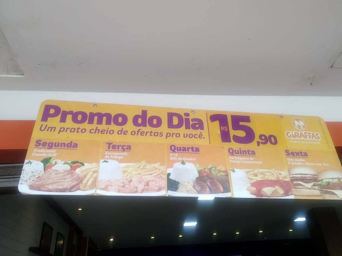 Giraffas Recanto das Emas cardápio