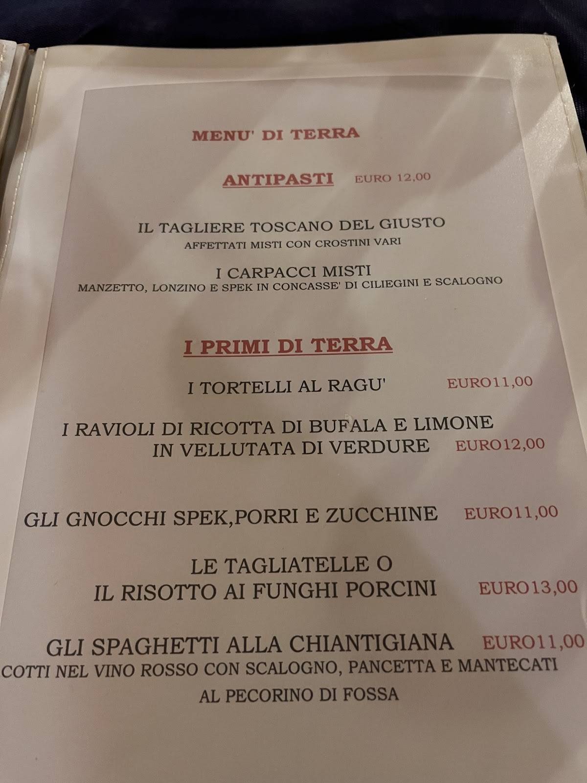 Menu di Giusto di Sale 