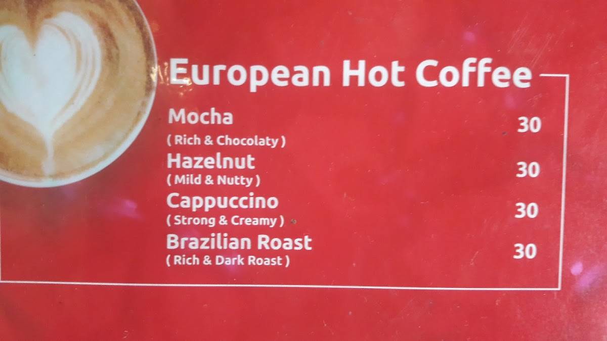 Go Insta cafe menu