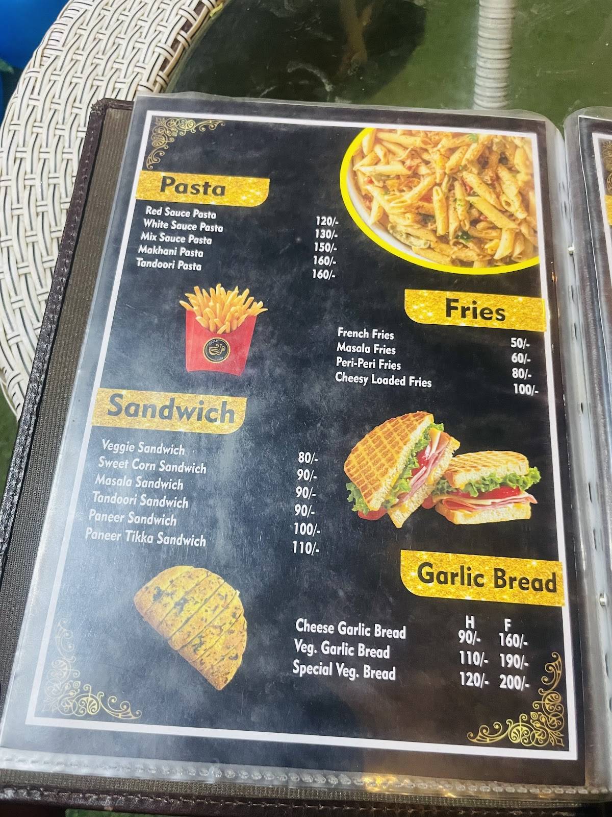 Gold sip cafe menu