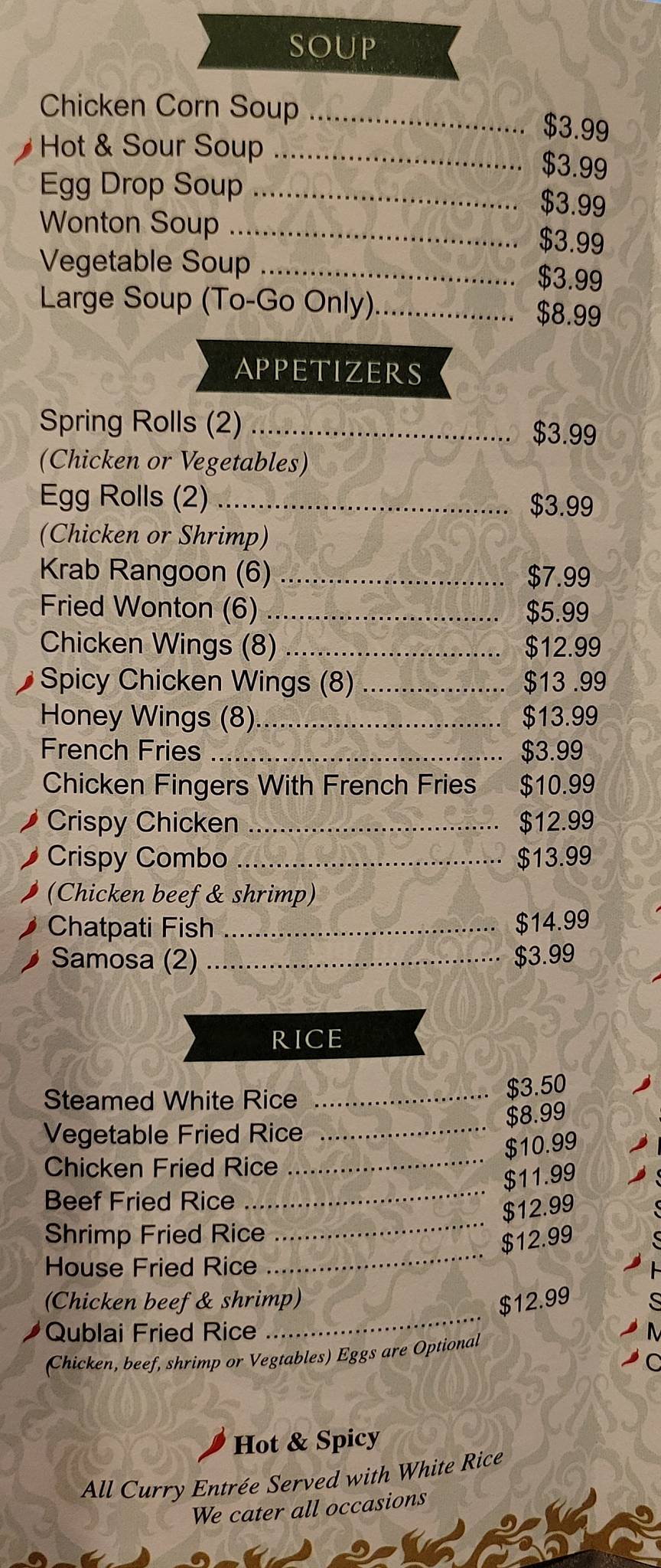 Menu at Golden Dynasty Chinese restaurant, Orlando, Whisper Lakes Blvd
