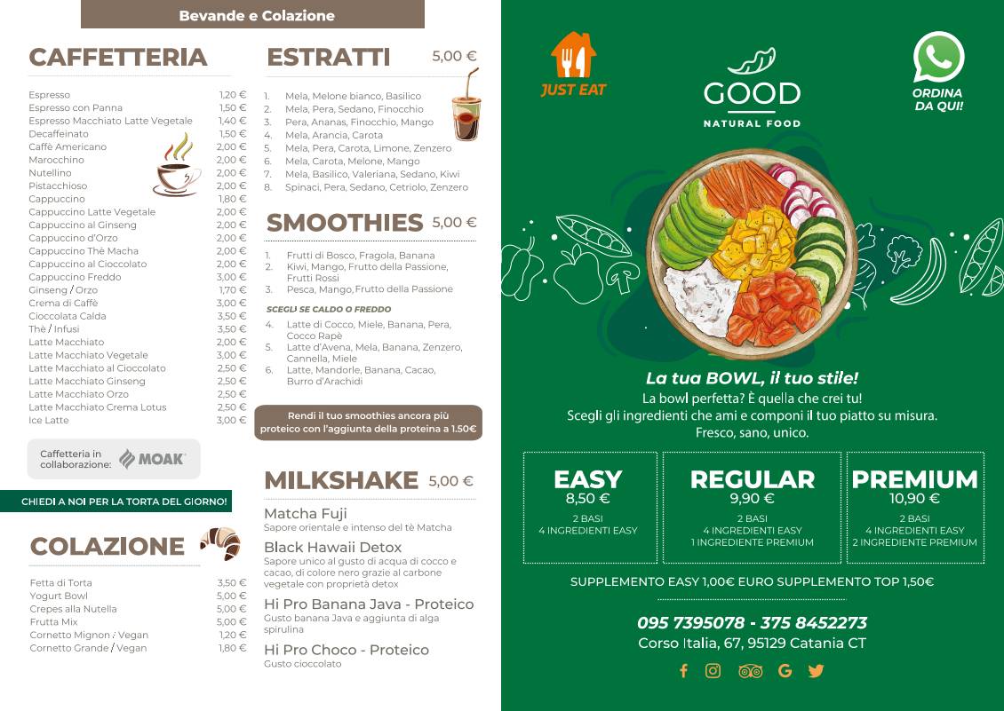 Menu di Good Natural Food 