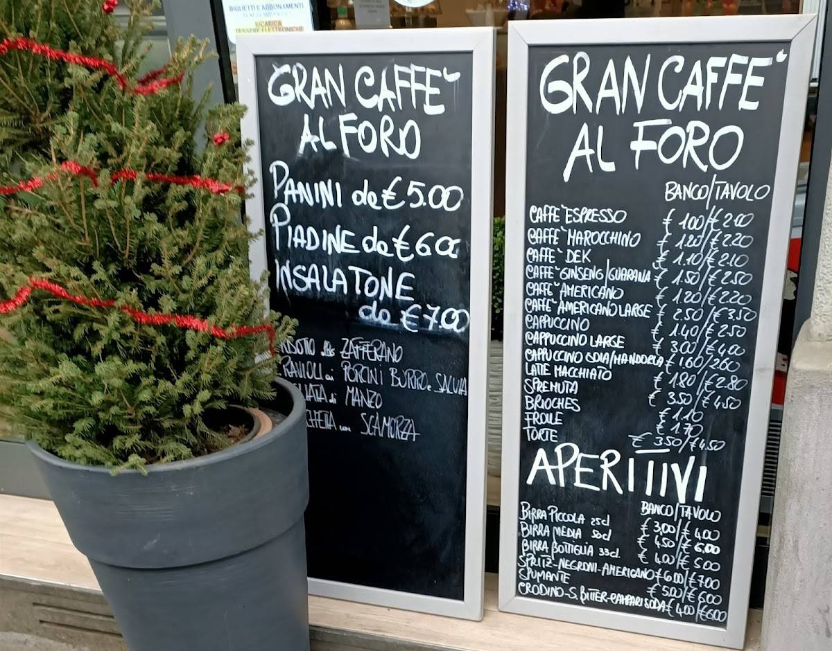 Menu di Gran Caffé Al Foro 