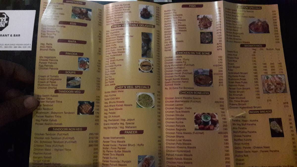 Grand Maratha Family Restaurant & Bar menu