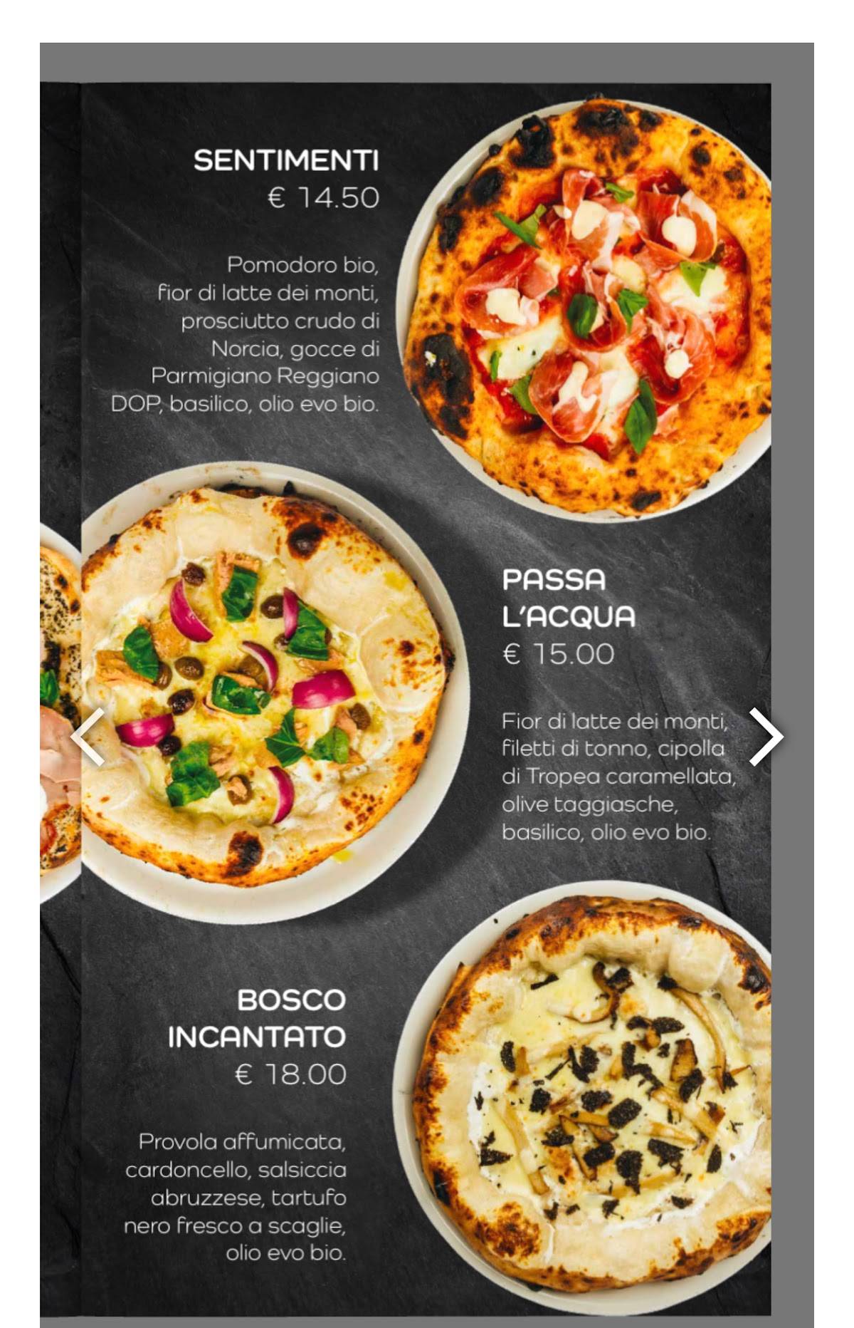 Menu di Granum 