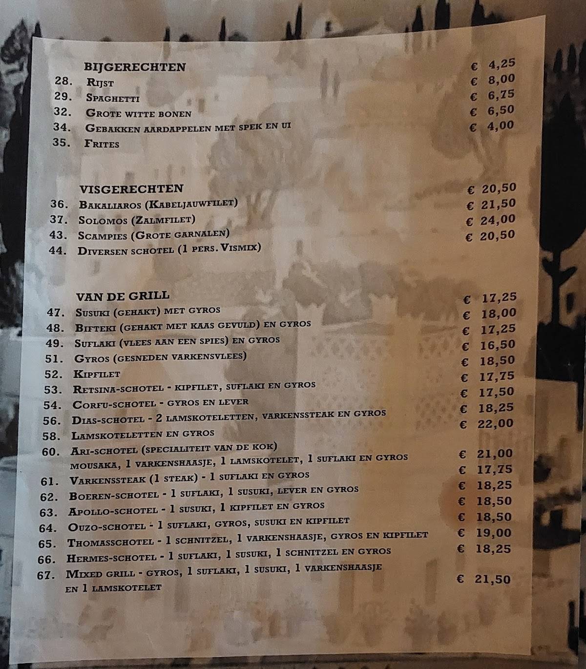 Menu de Delphi stadskanaal