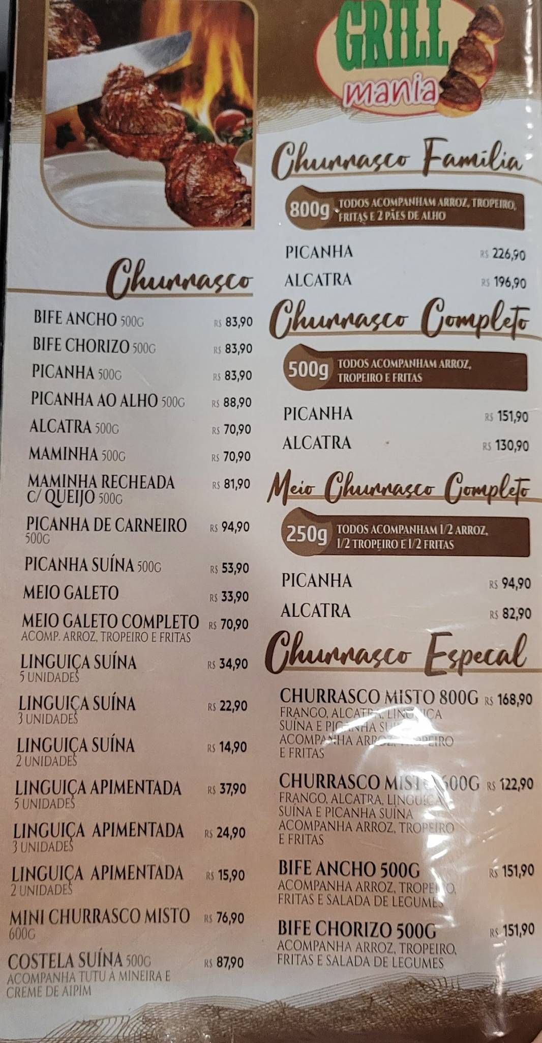 Grill Mania Jardim Camburi cardápio