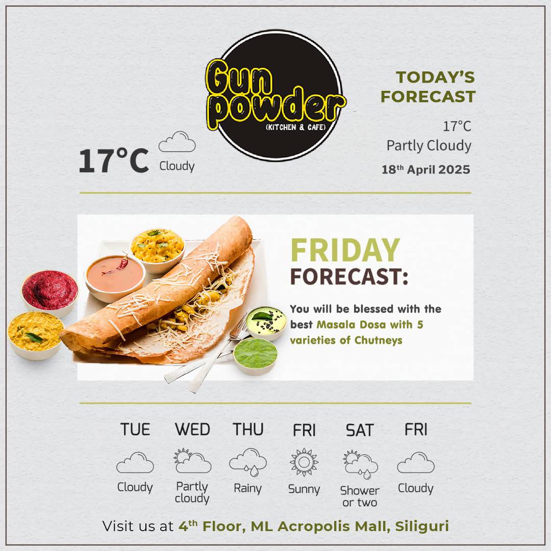 Gunpowder Kitchen & Cafe menu