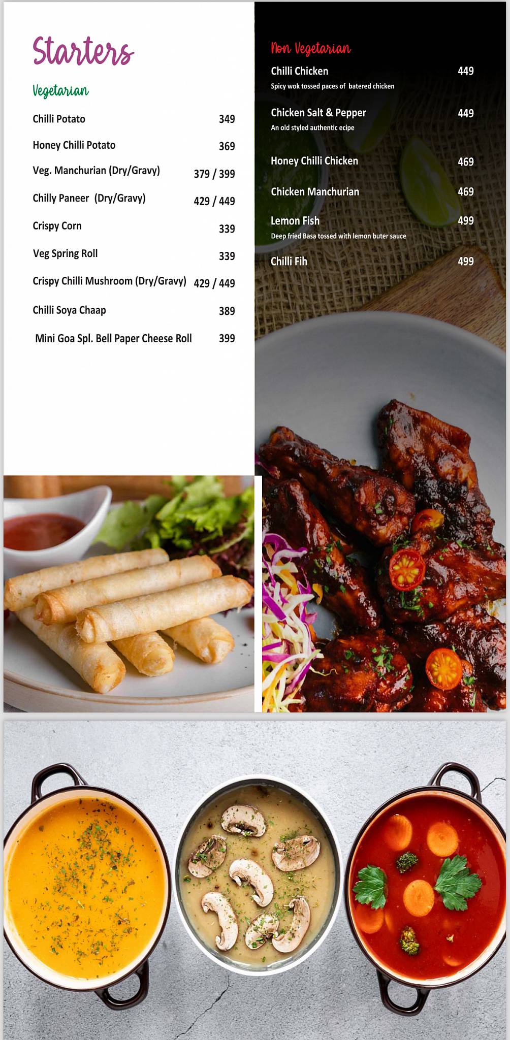 MINI GOA CAFE menu