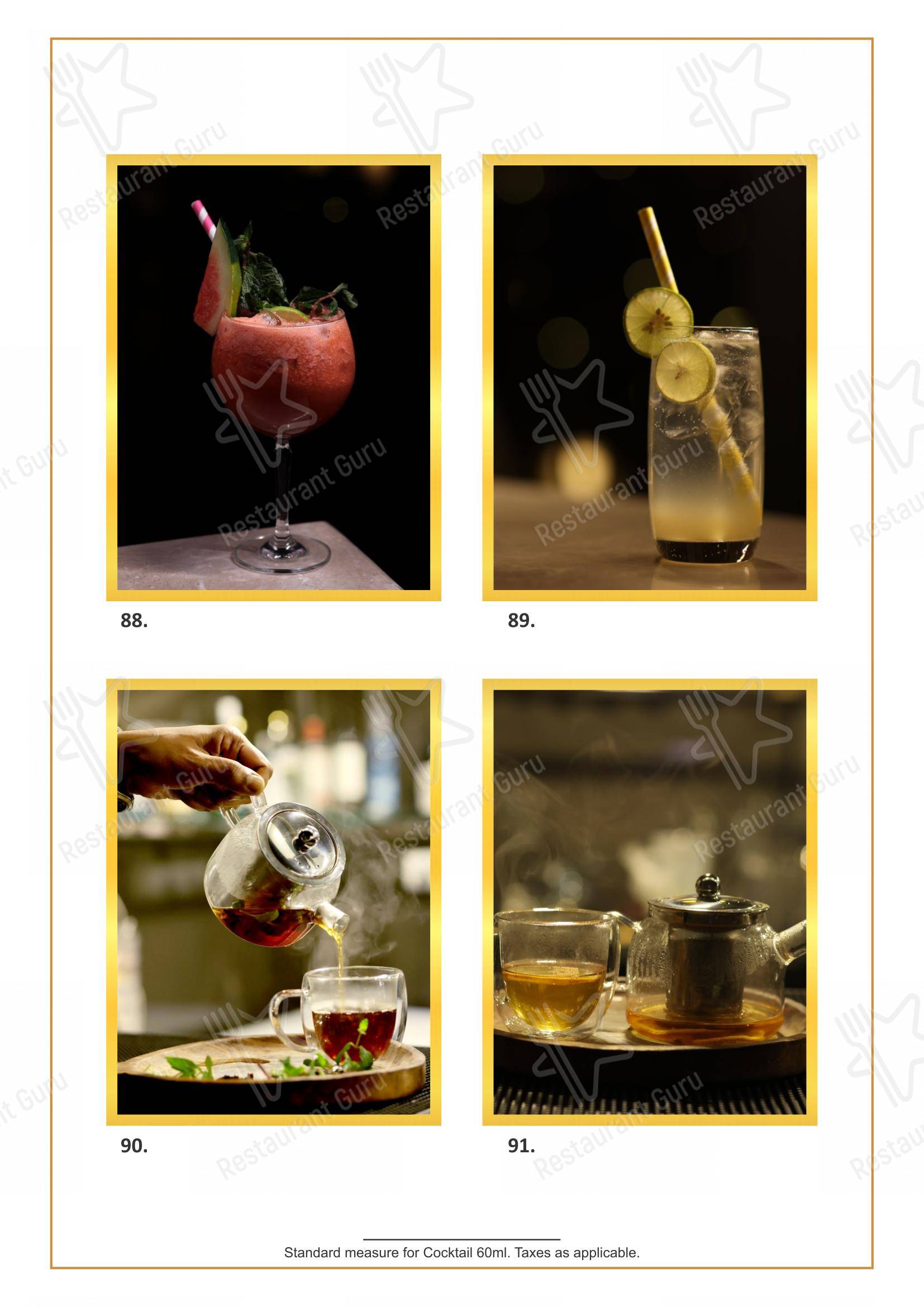HIVE Restaurant & Bar in Jaipur - Menu