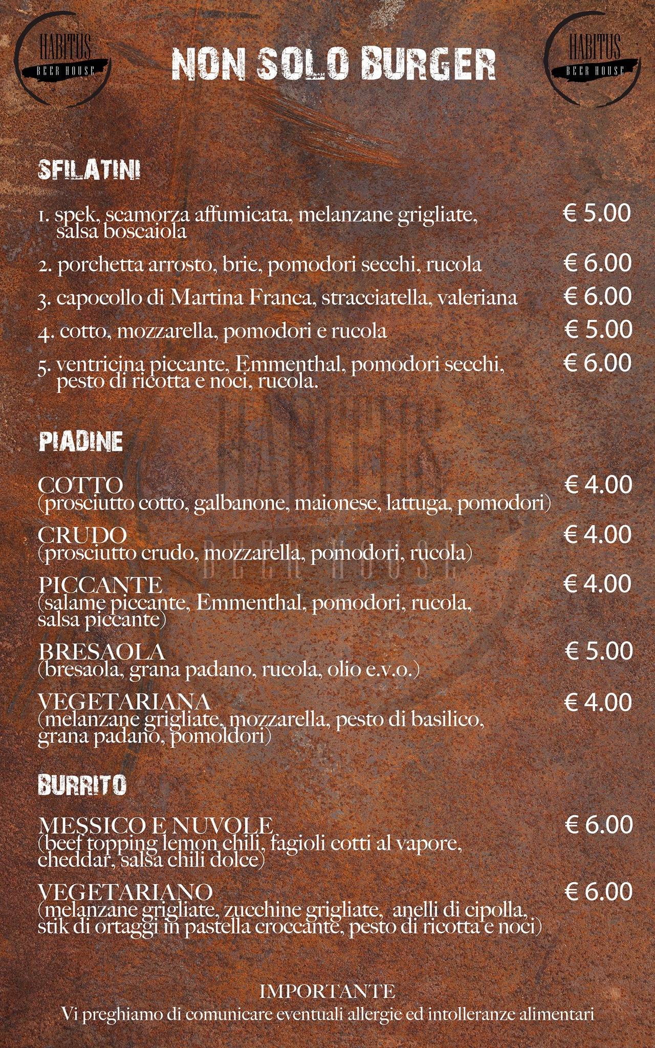 Menu di Habitus Cafè 