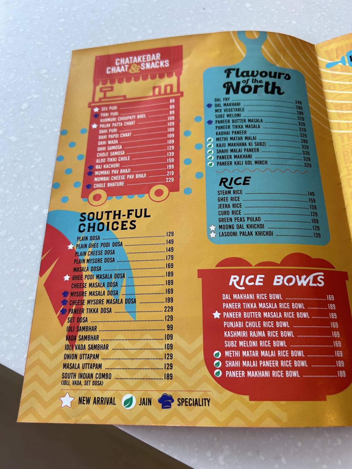Haldiram's menu