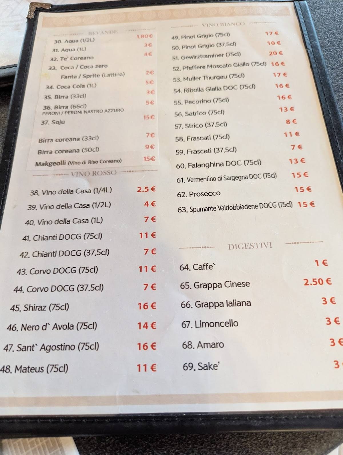 Menu di HanCook Ristorante Coreano Roma (한쿡) 