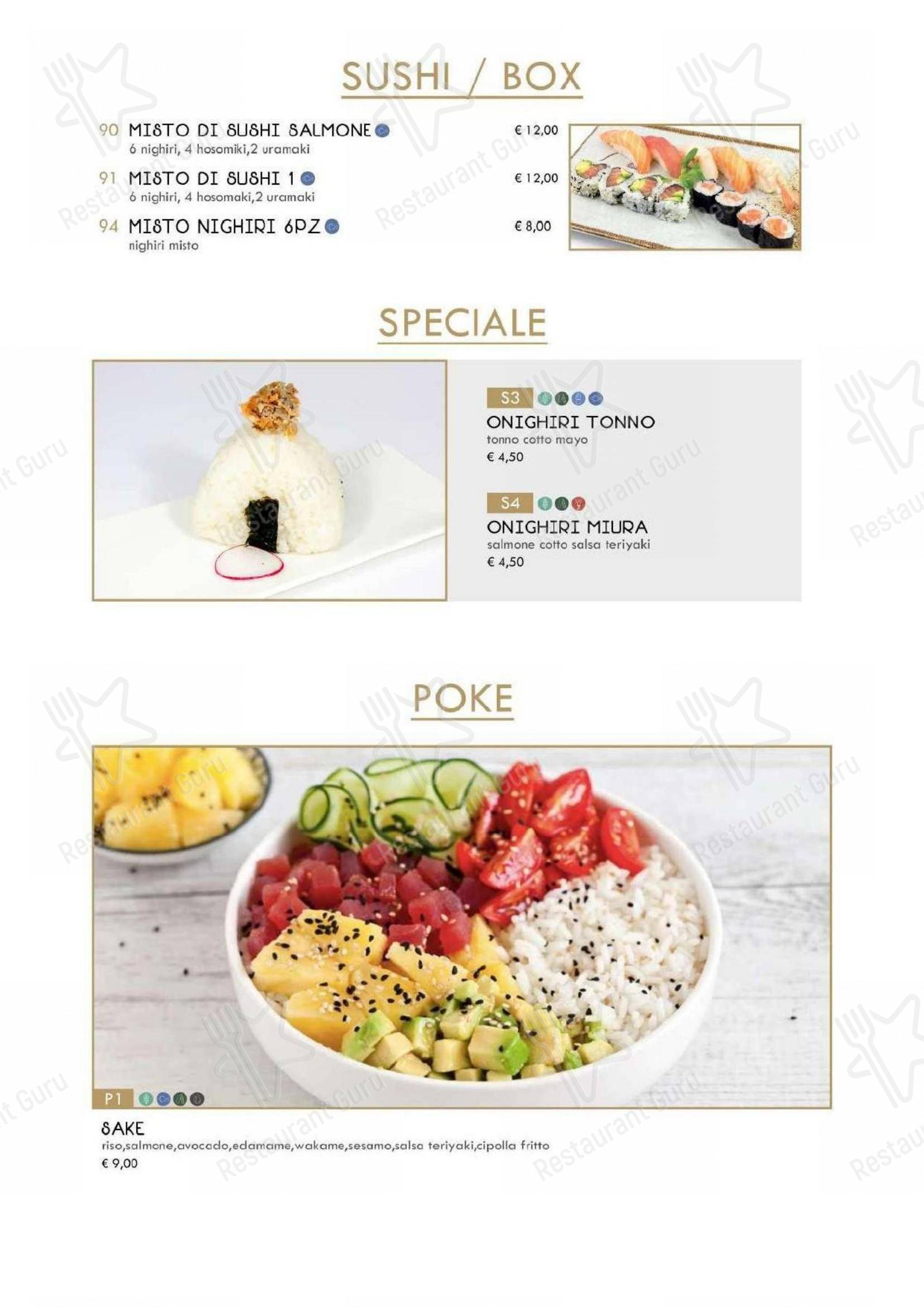 Menu di Hanami Asian Fusion - Menu bar
