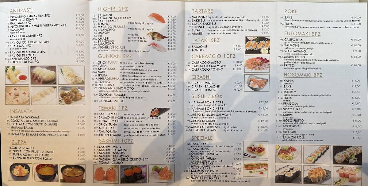 Menu di Hanami Asian Fusion 