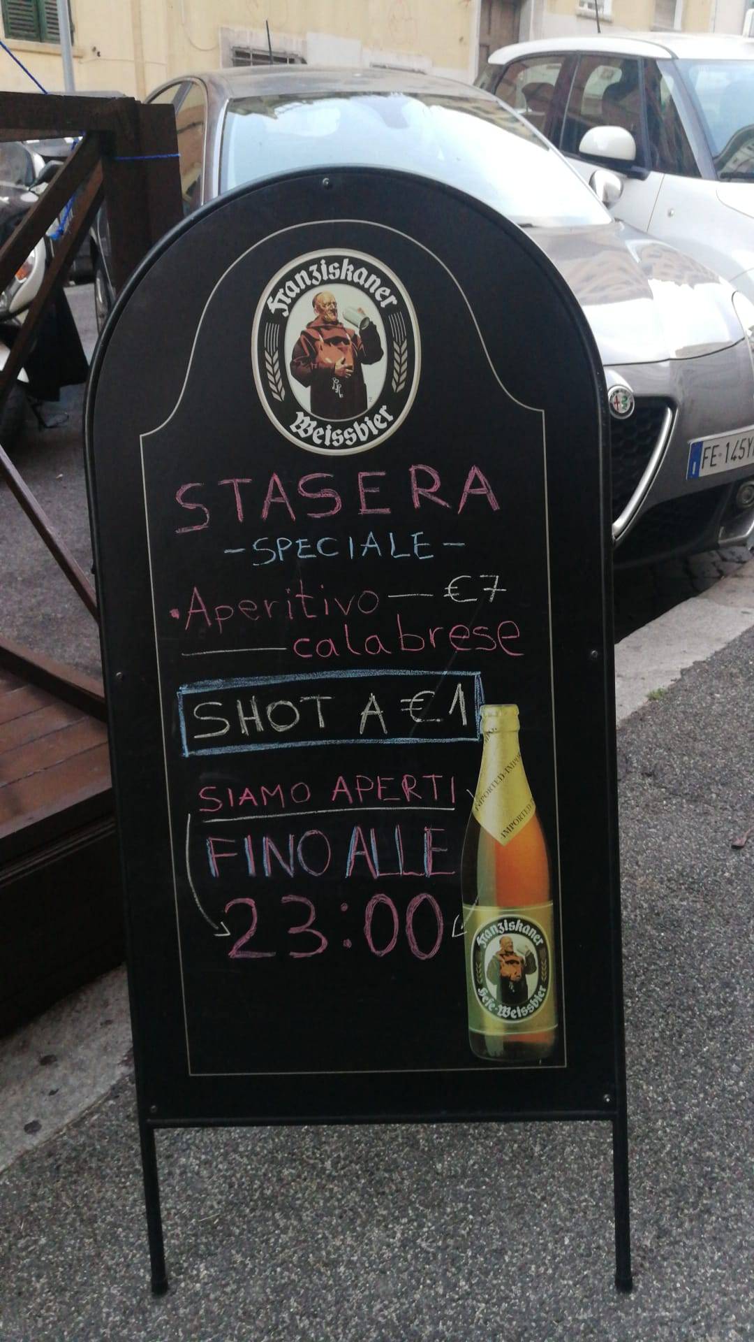 Carta de Happiness Bar, Roma
