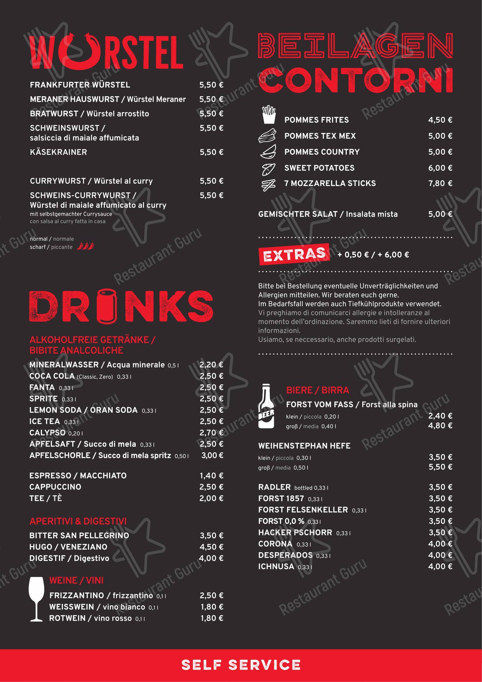 Menu bar per Happm Pappm Marlengo in Marlengo