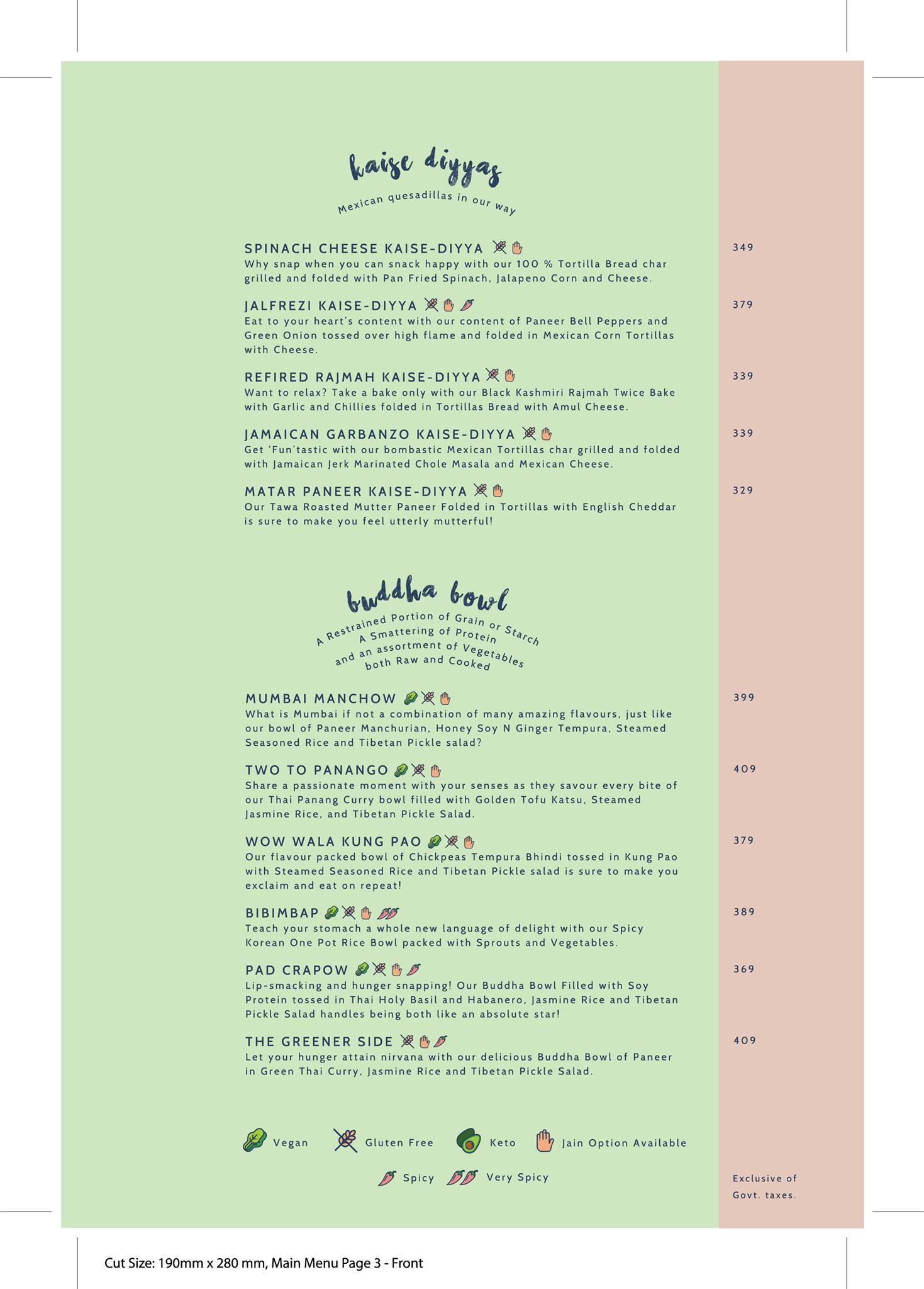 Happy House Kitchen menu