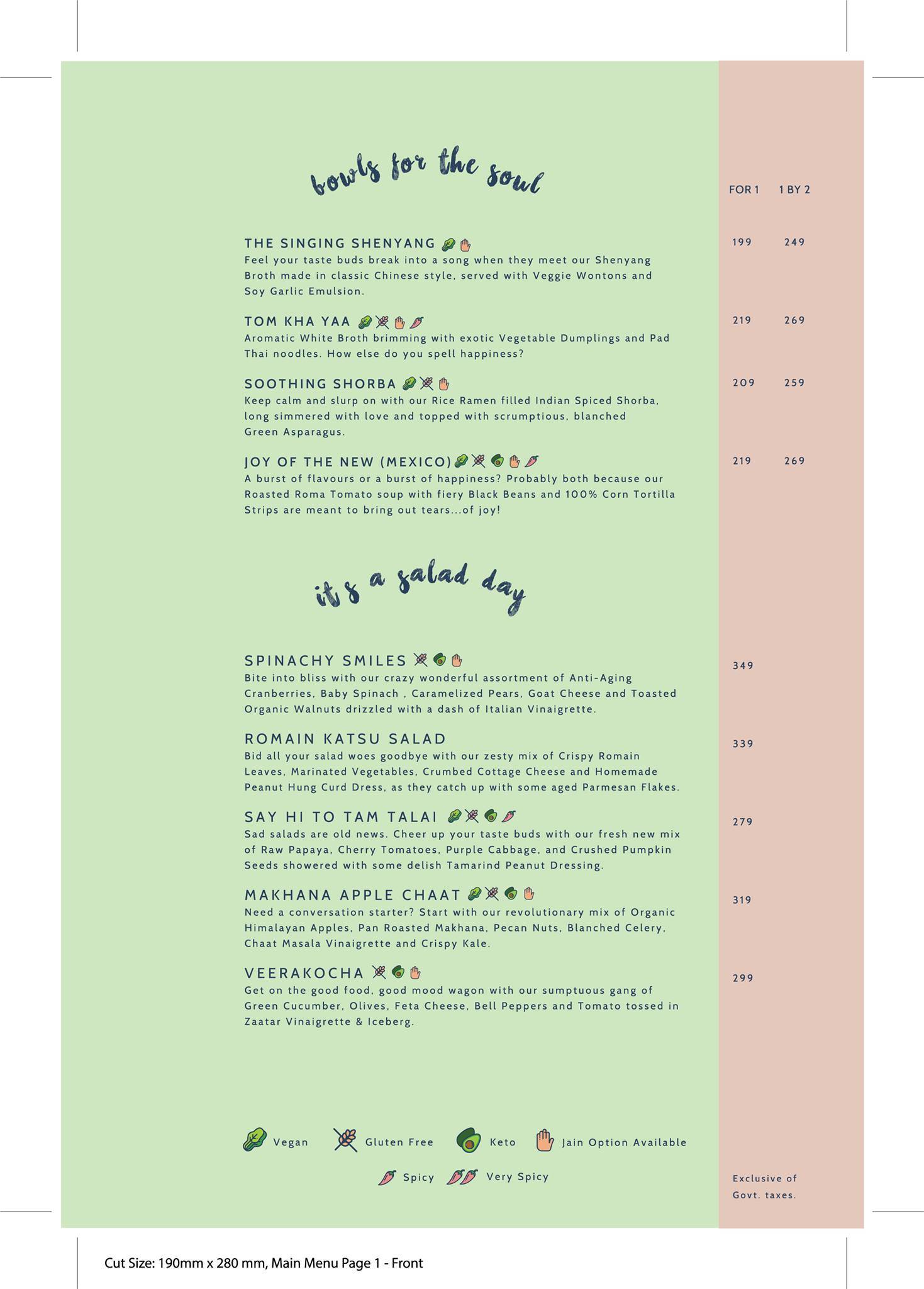 Happy House Kitchen menu