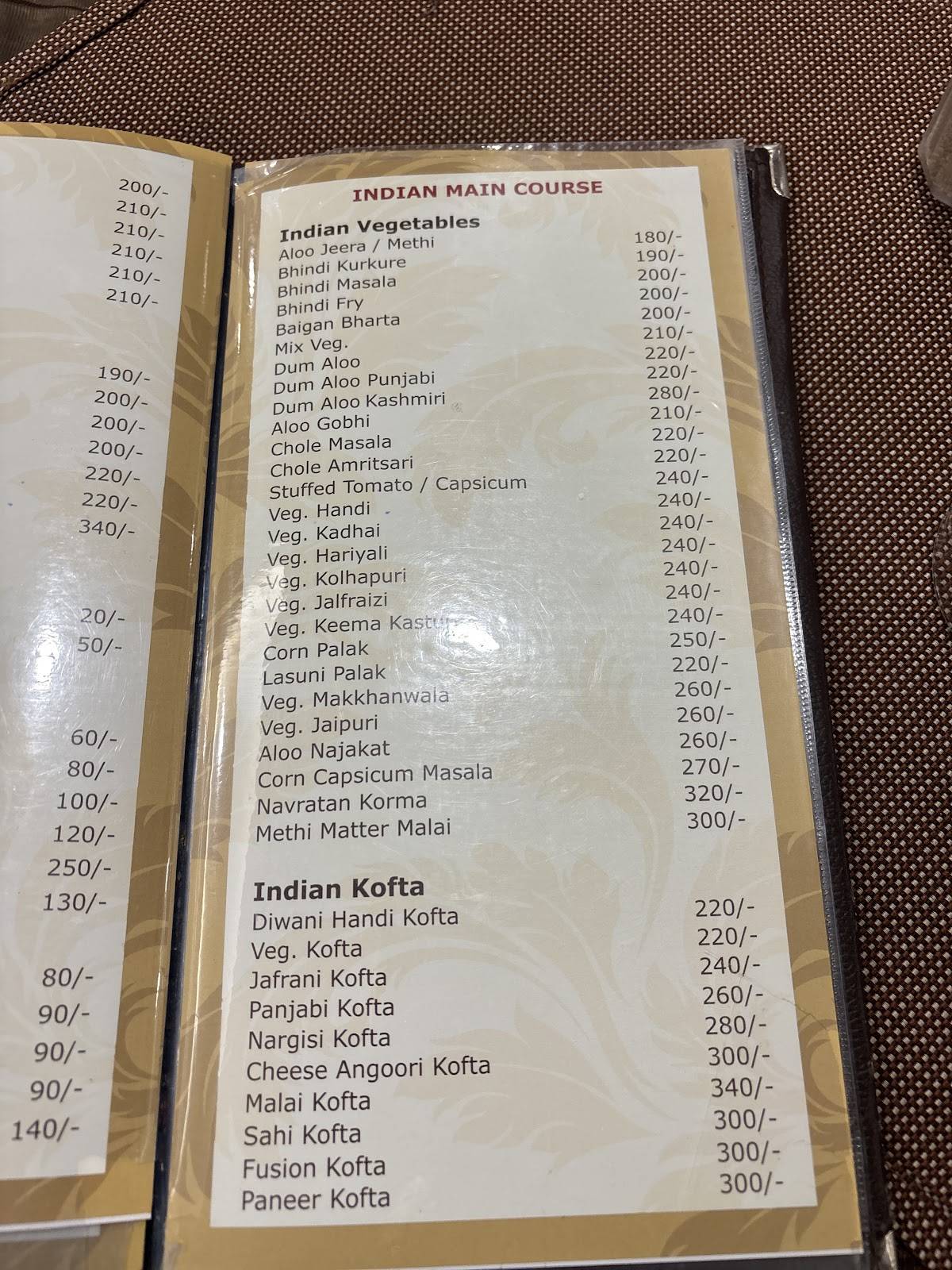 Hari Raj Pure Veg Restaurant menu