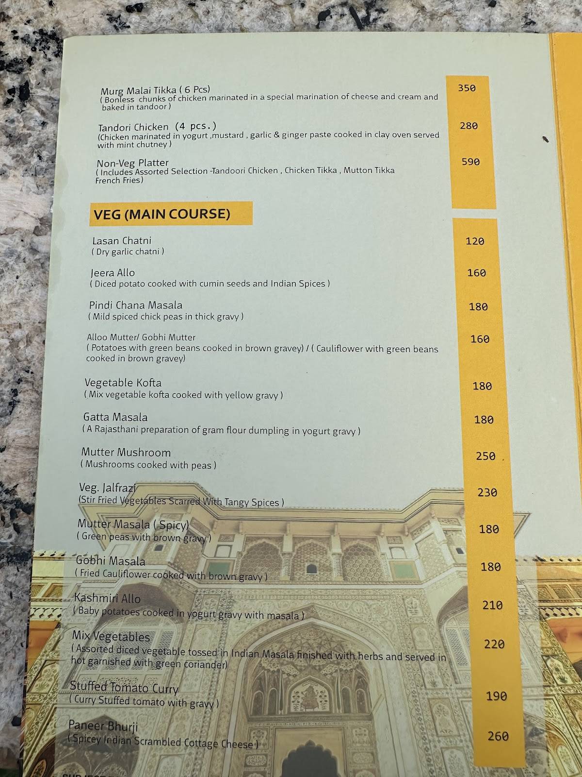 Hawk View Restaurant & Bar menu