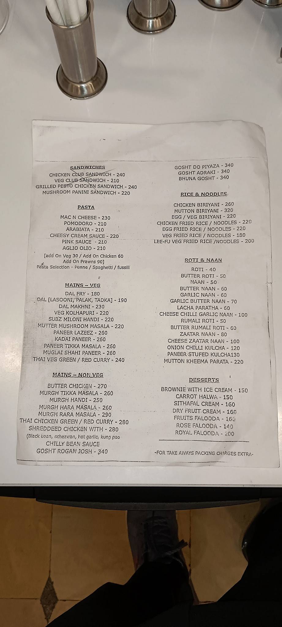 Hazel Restaurant menu