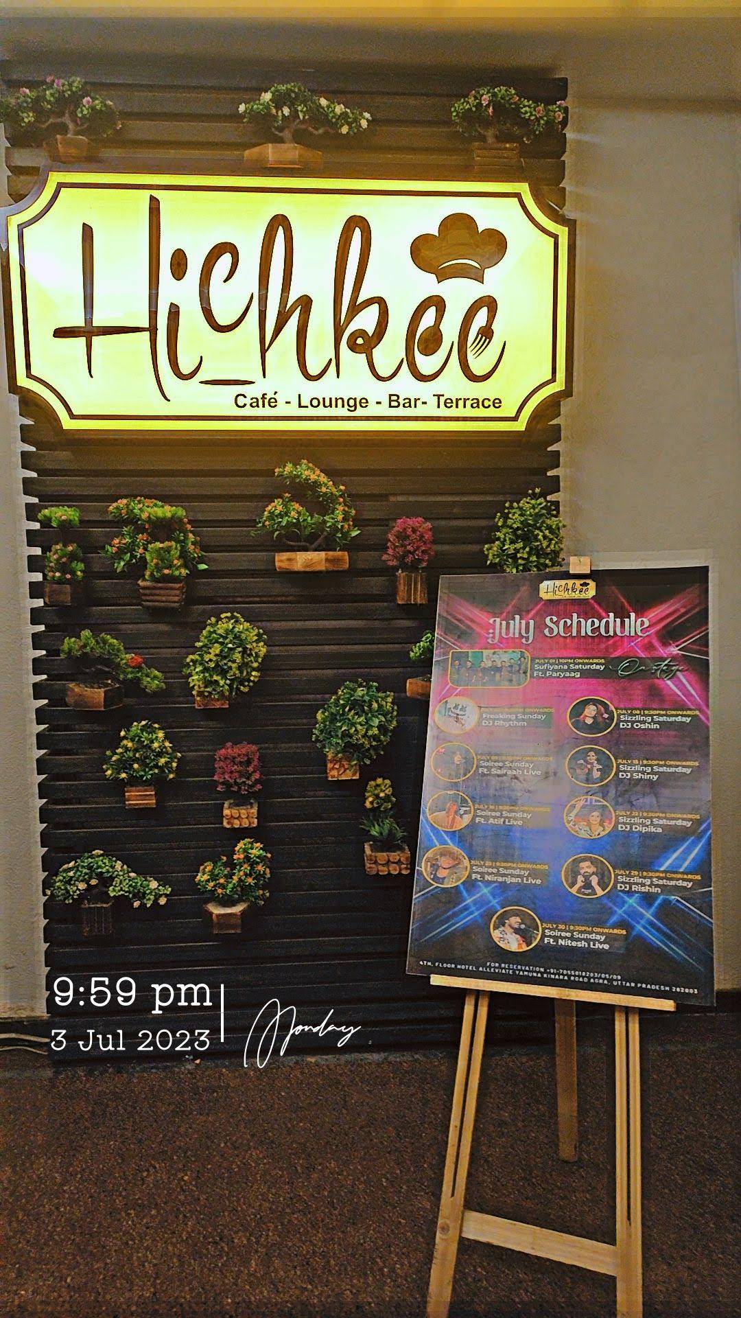 Hichkee Cafe menu