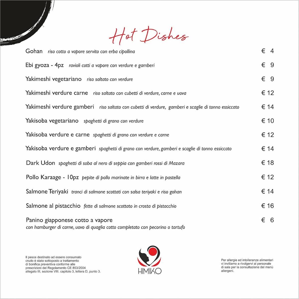 Menu di Himiko 