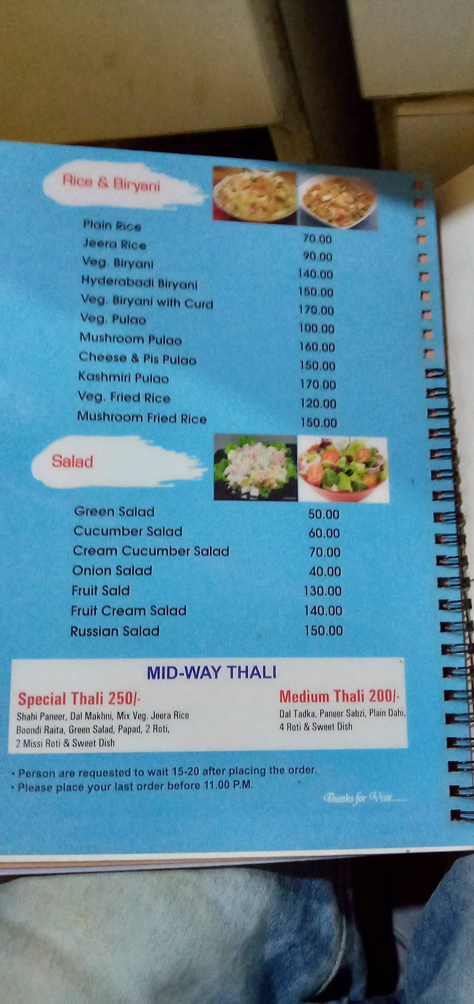 Hotel Midway & Restaurant menu
