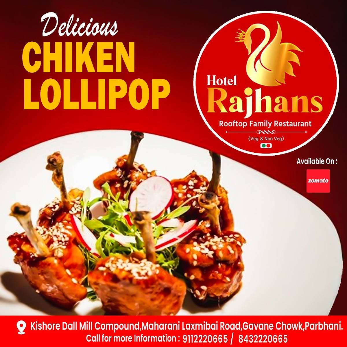 Hotel Rajhans Family Rooftop Restaurant menu