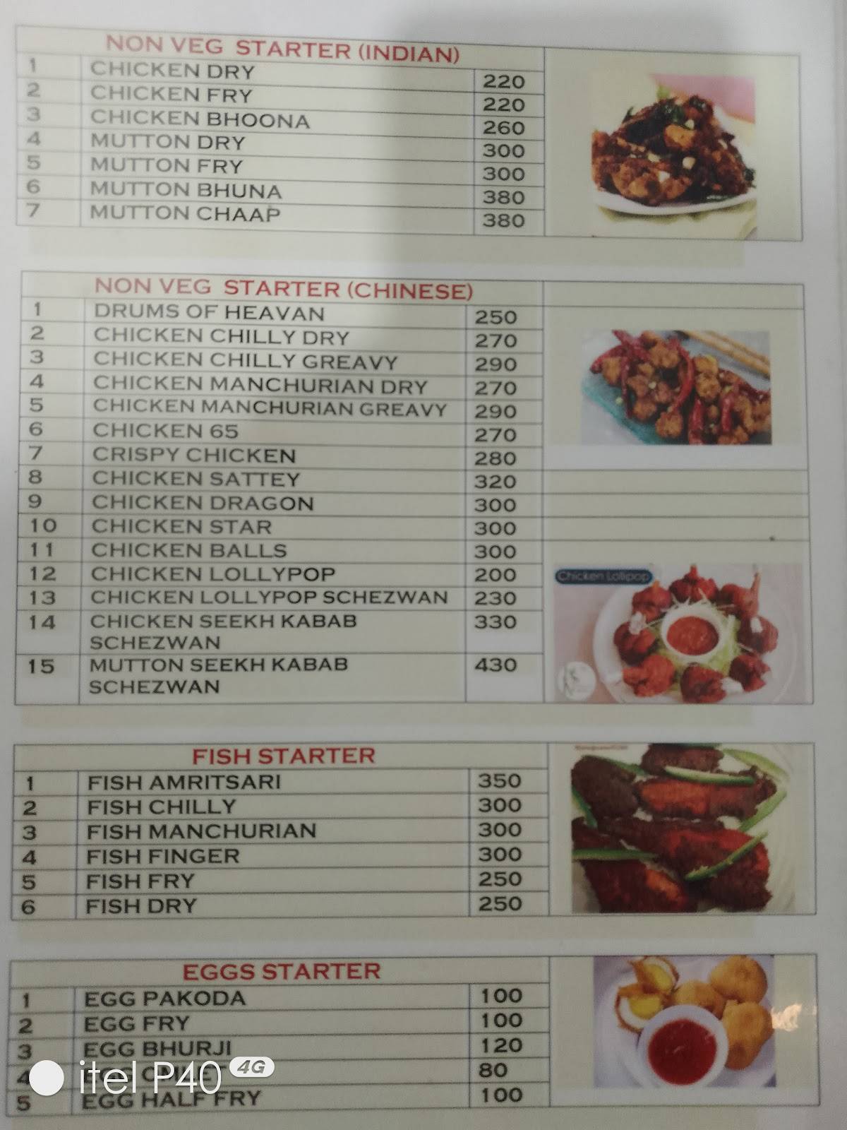 Hotel Rajhans Family Rooftop Restaurant menu
