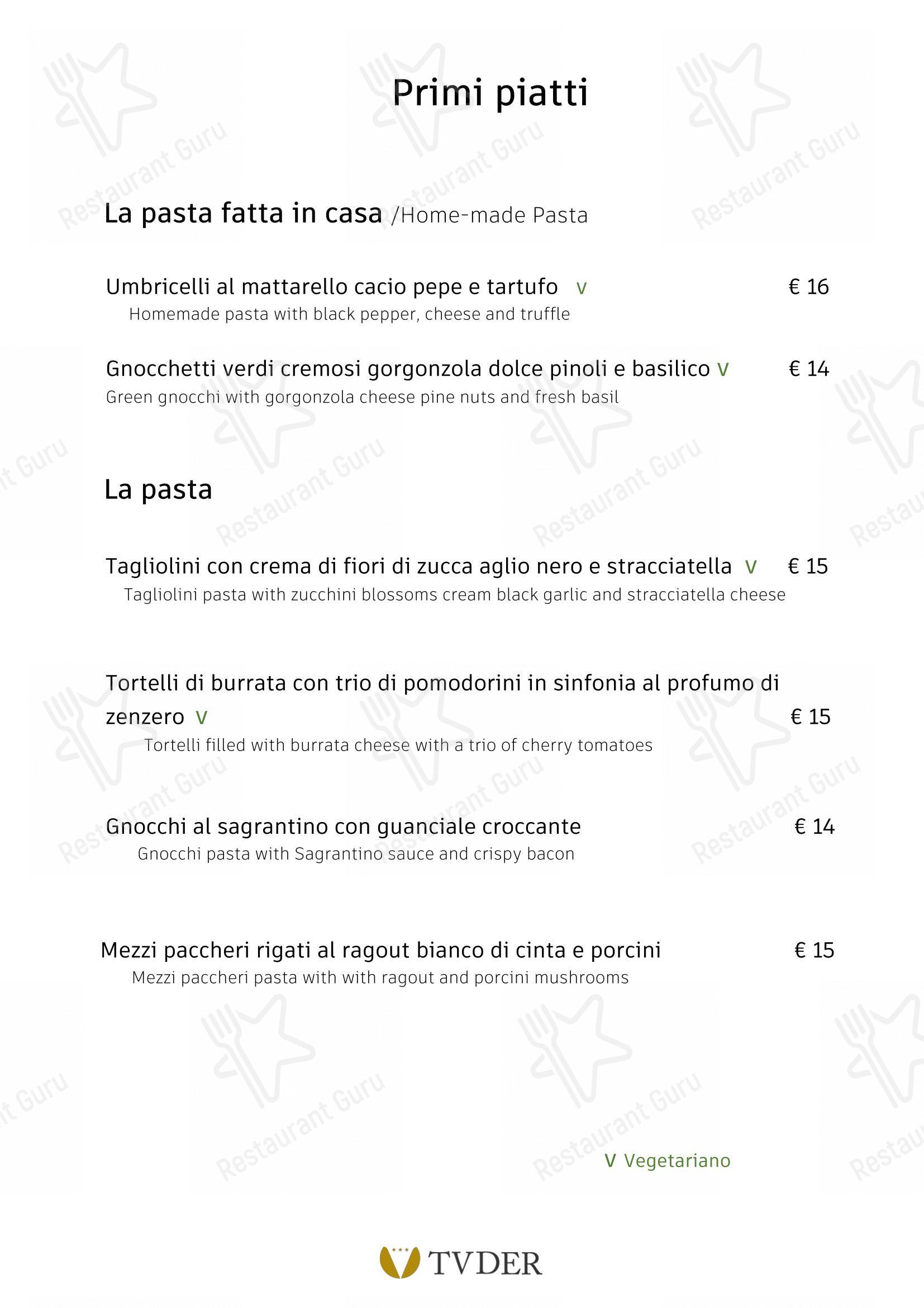 Menu di Hotel Ristorante Tuder - Menu bar