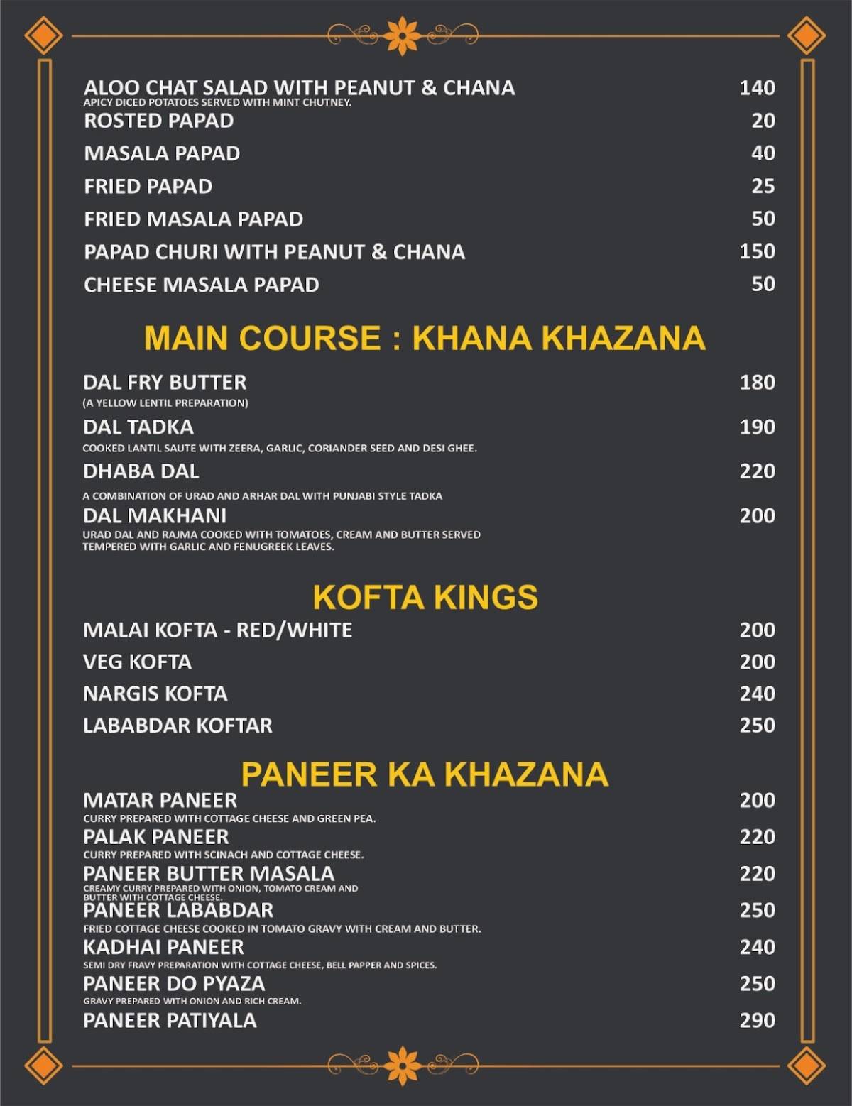 Hotel Shiv Shakti and restaurant menu