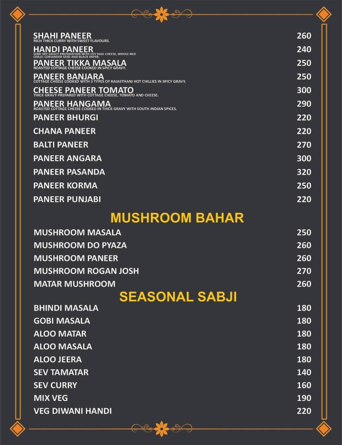 Hotel Shiv Shakti and restaurant menu