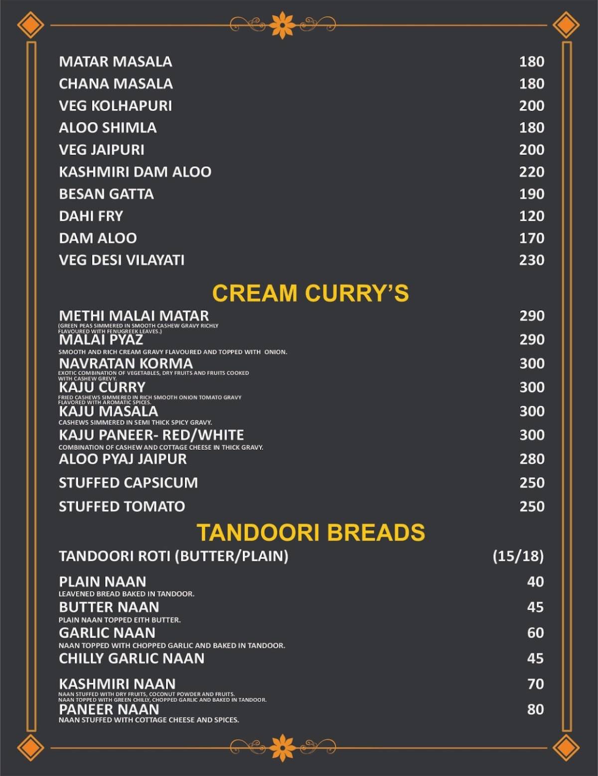 Hotel Shiv Shakti and restaurant menu