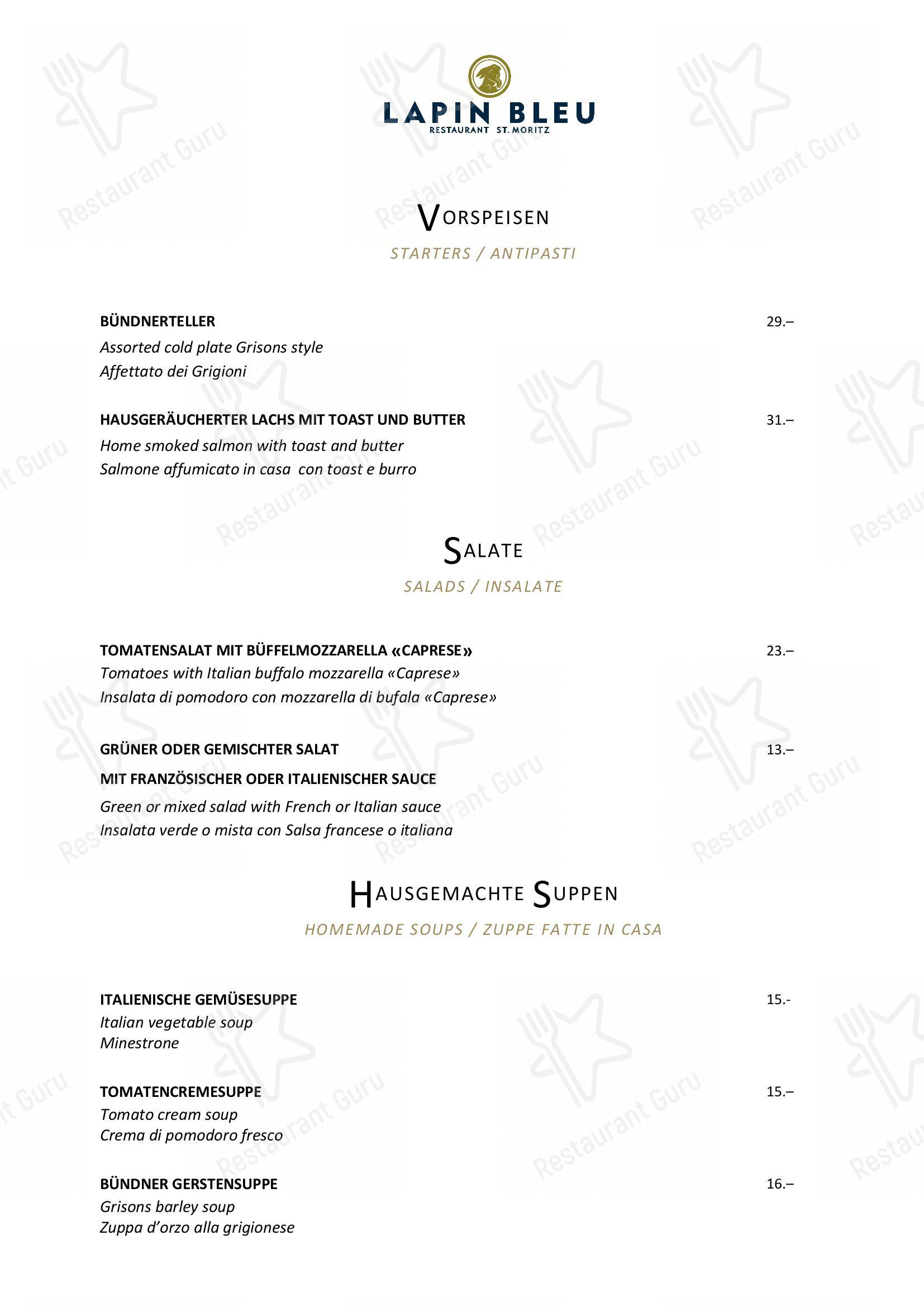 Menu di Hotel Steffani - 菜单