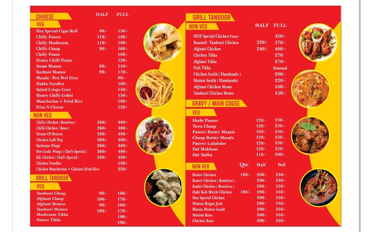 House of zaikaa menu