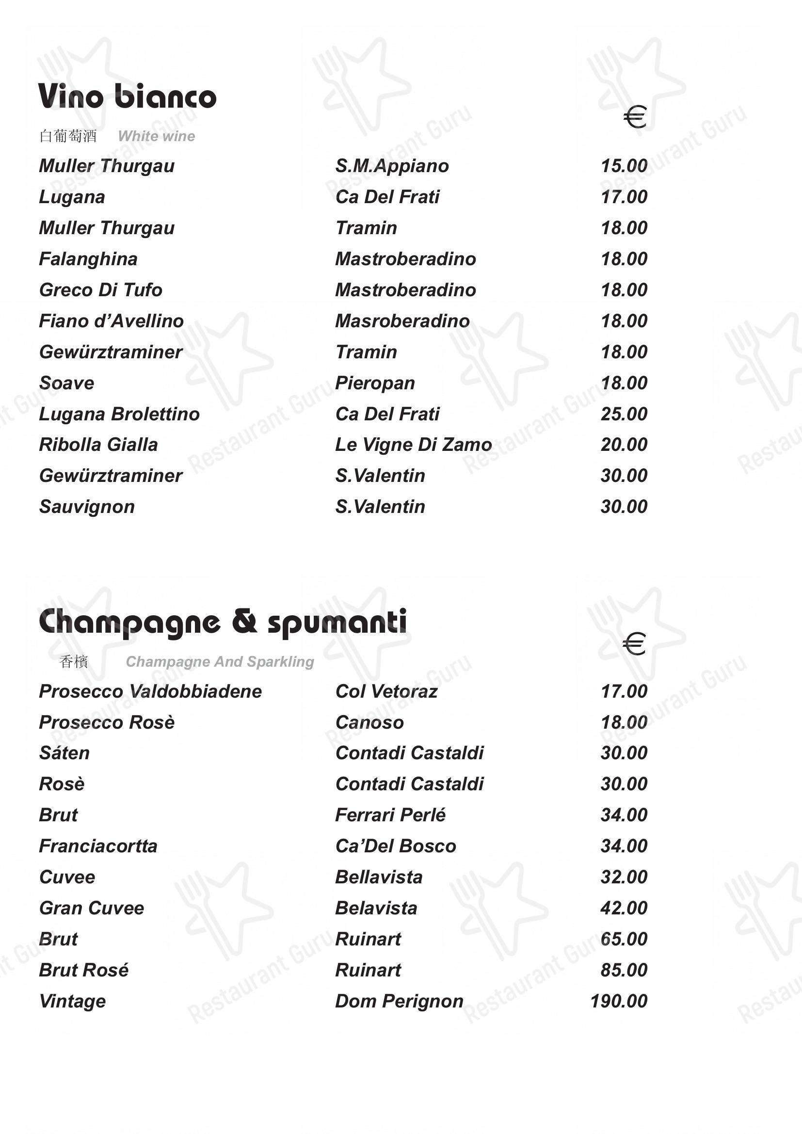 Menu per Hutong Verona in Verona