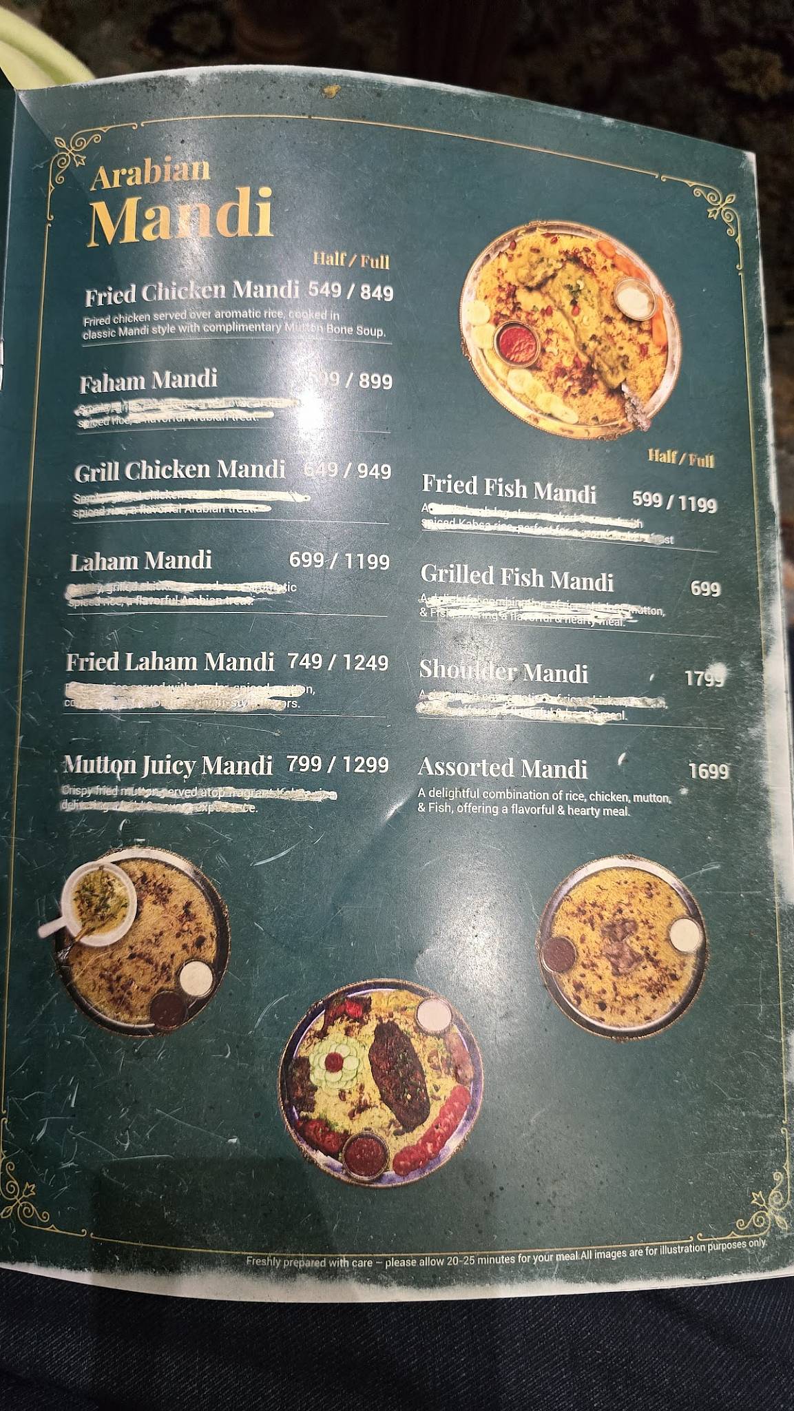 Pista House Fine Dining menu