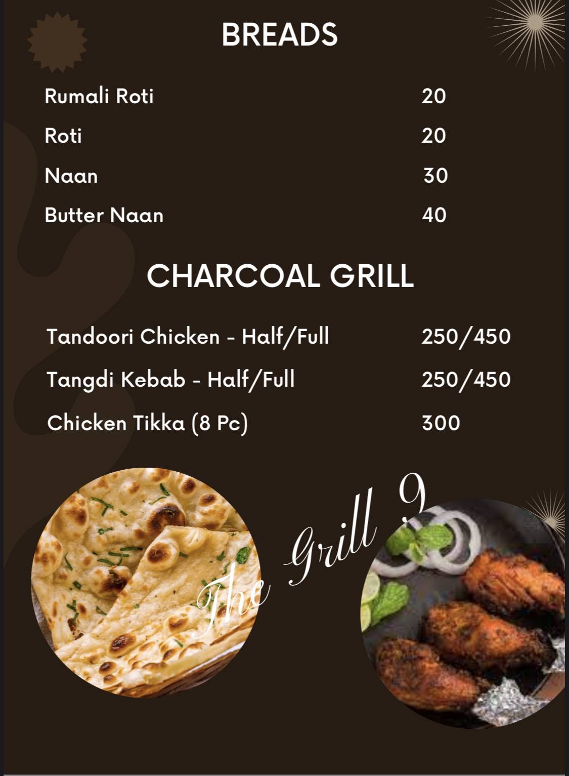 The grill 9 uppal menu