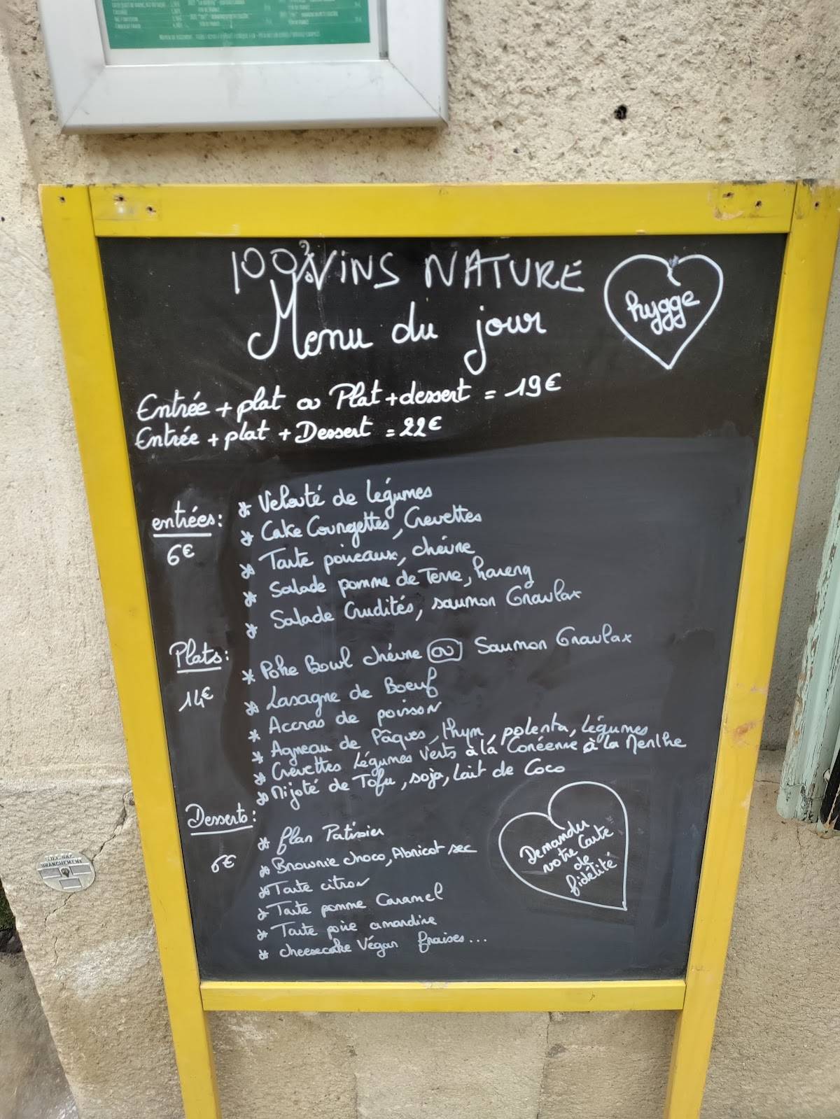 Menu de Hygge