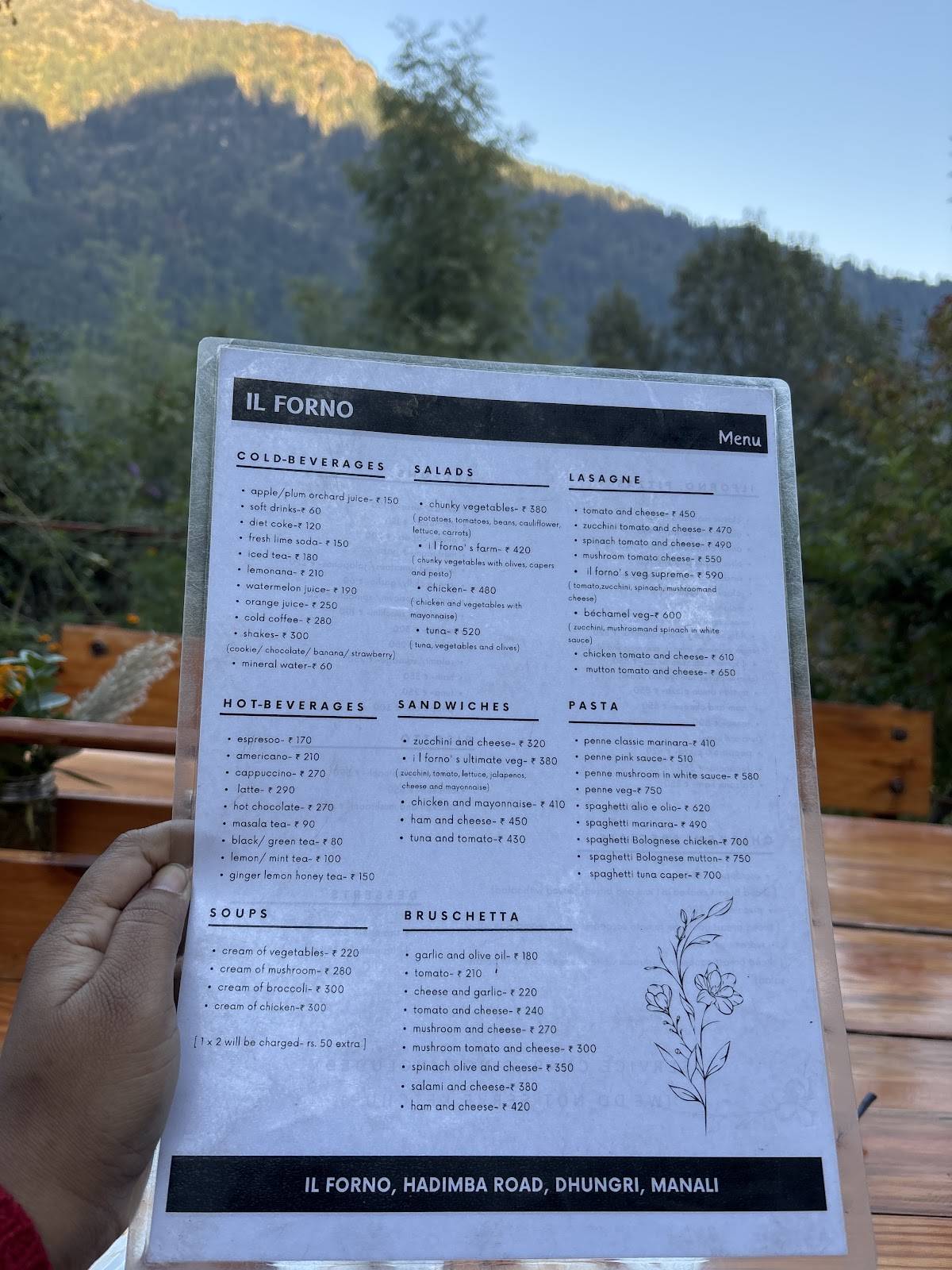 IL Forno menu