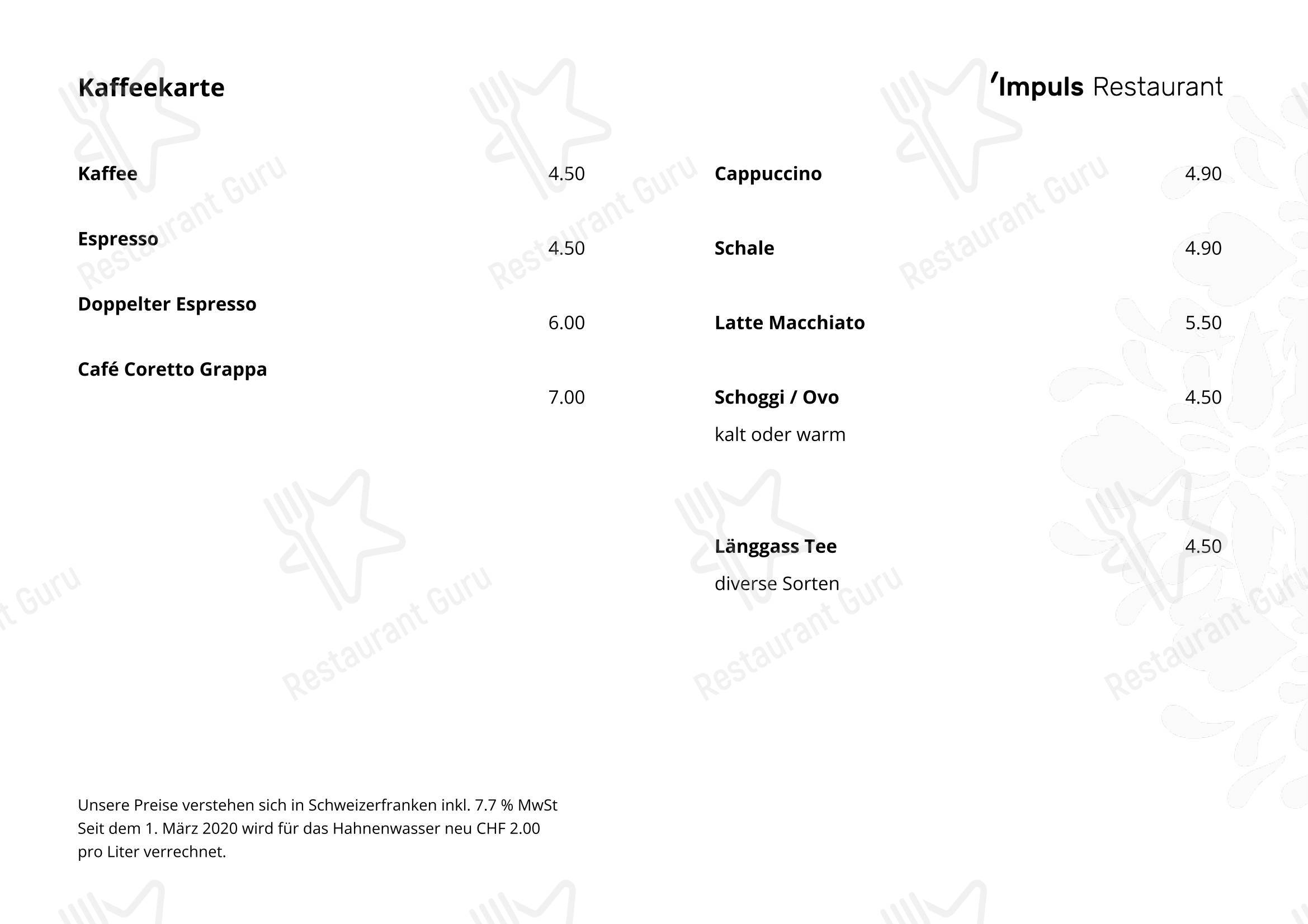 Menu di IMPULS - Restaurant