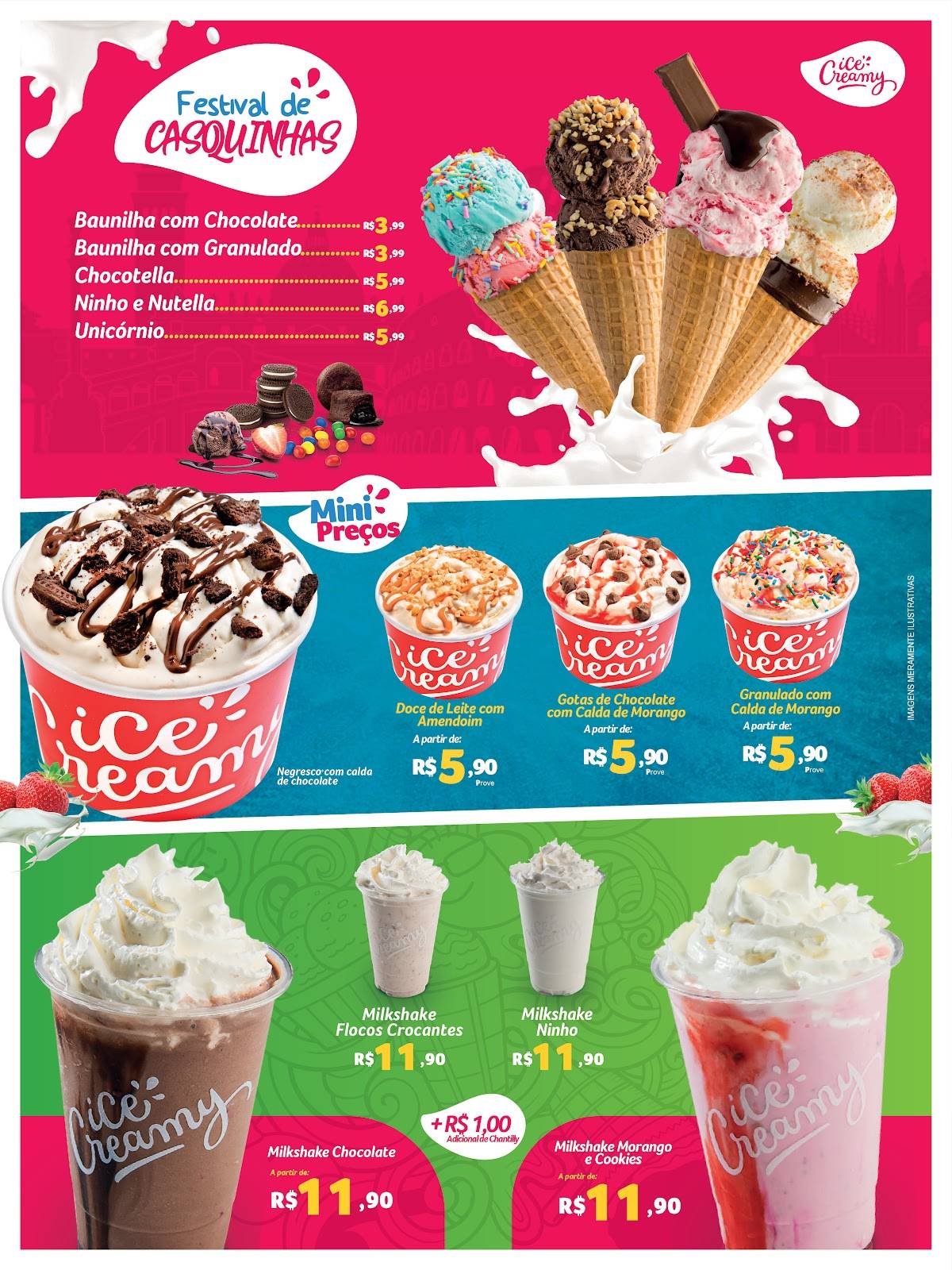 Ice Creamy cardápio