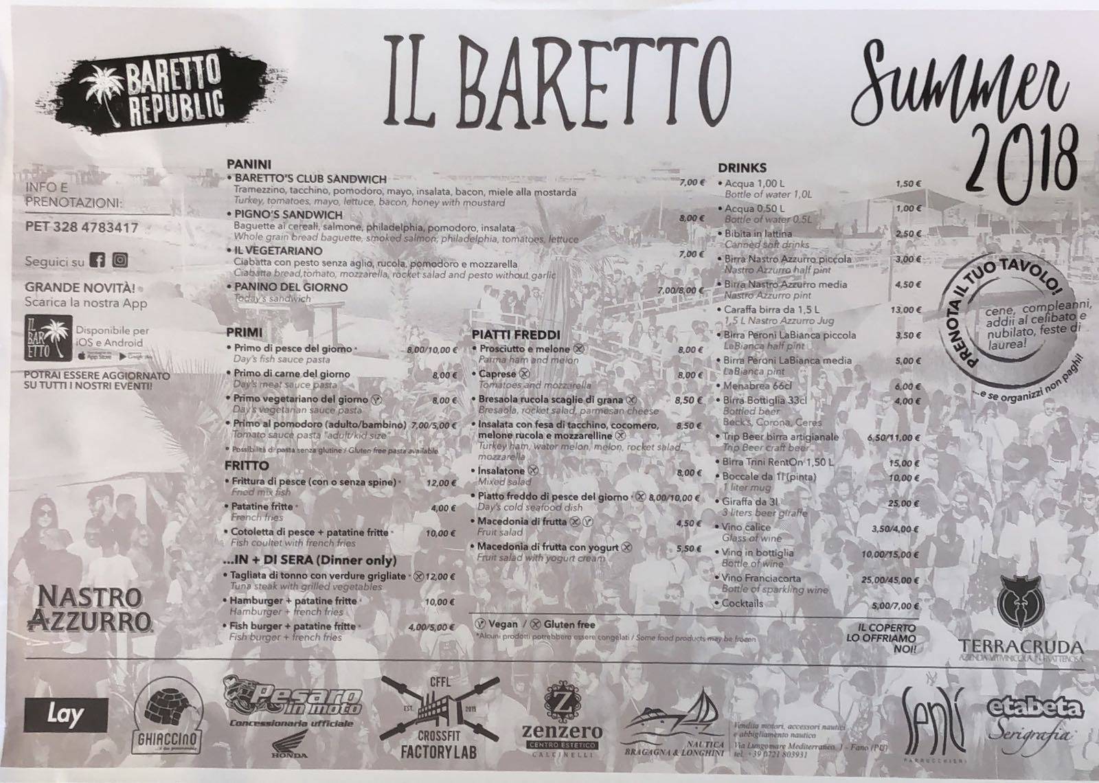 Menu di Il Baretto Fano 