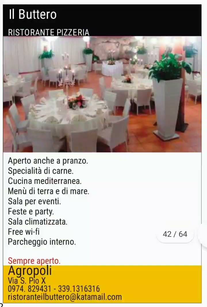 Menu di Il Buttero Ristorante Braceria Pizzeria 