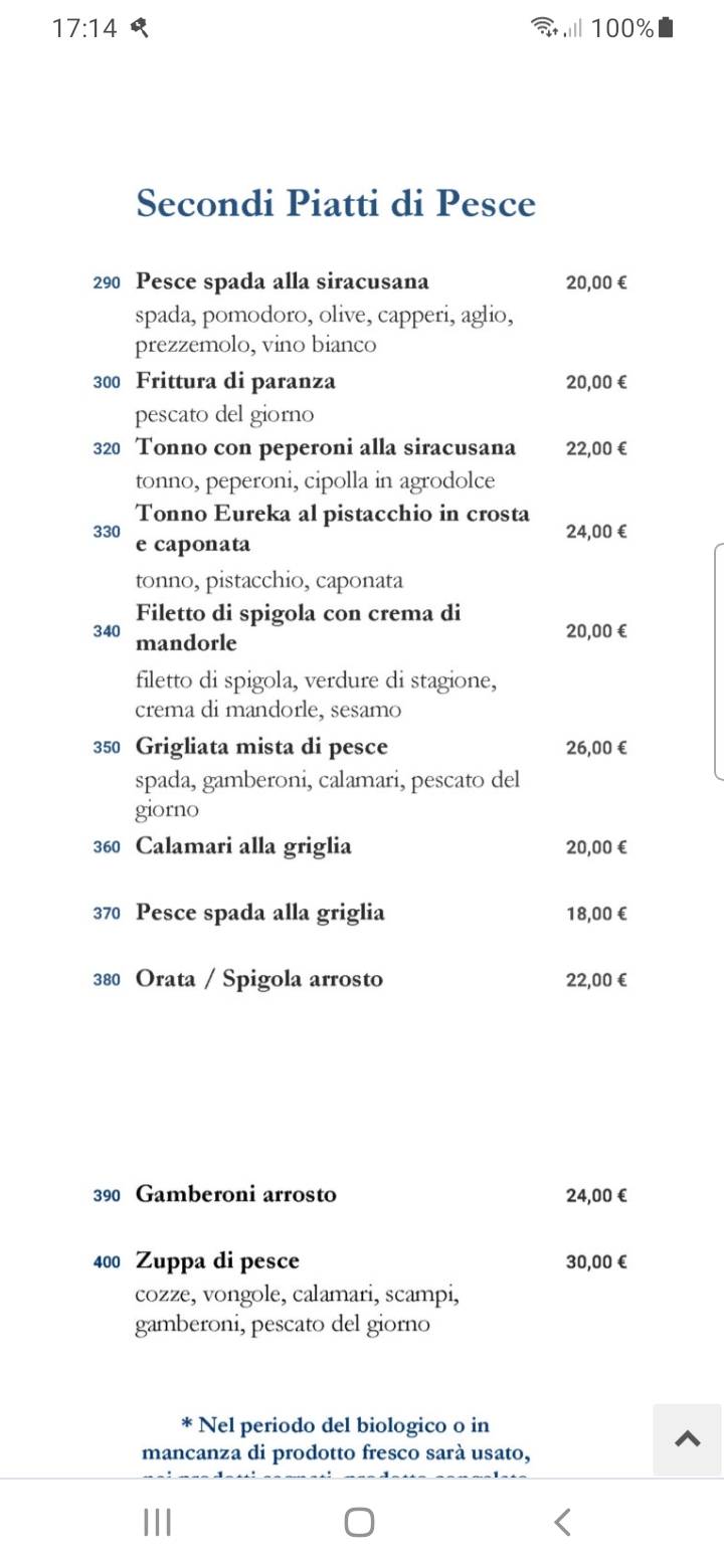 Menu di Il Cortile di Archimede Ristorante 