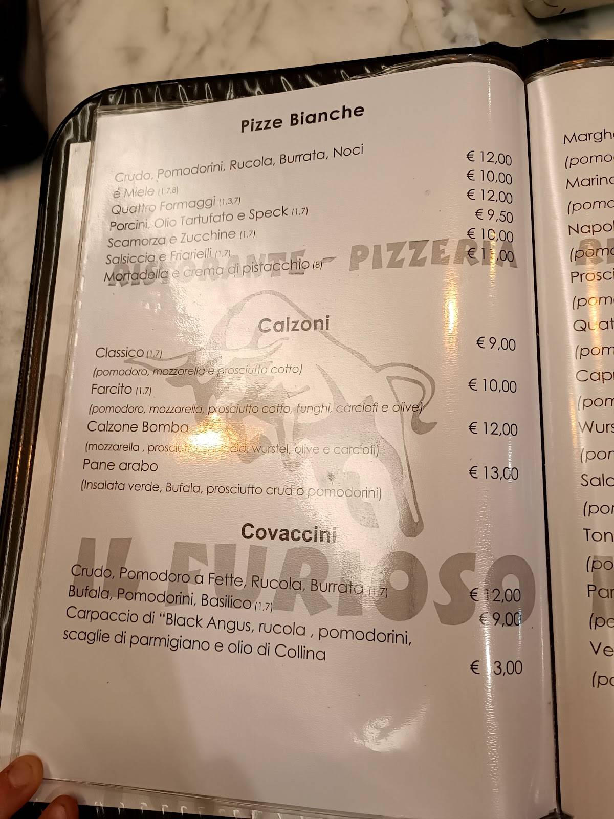 Menu di Il Furioso 